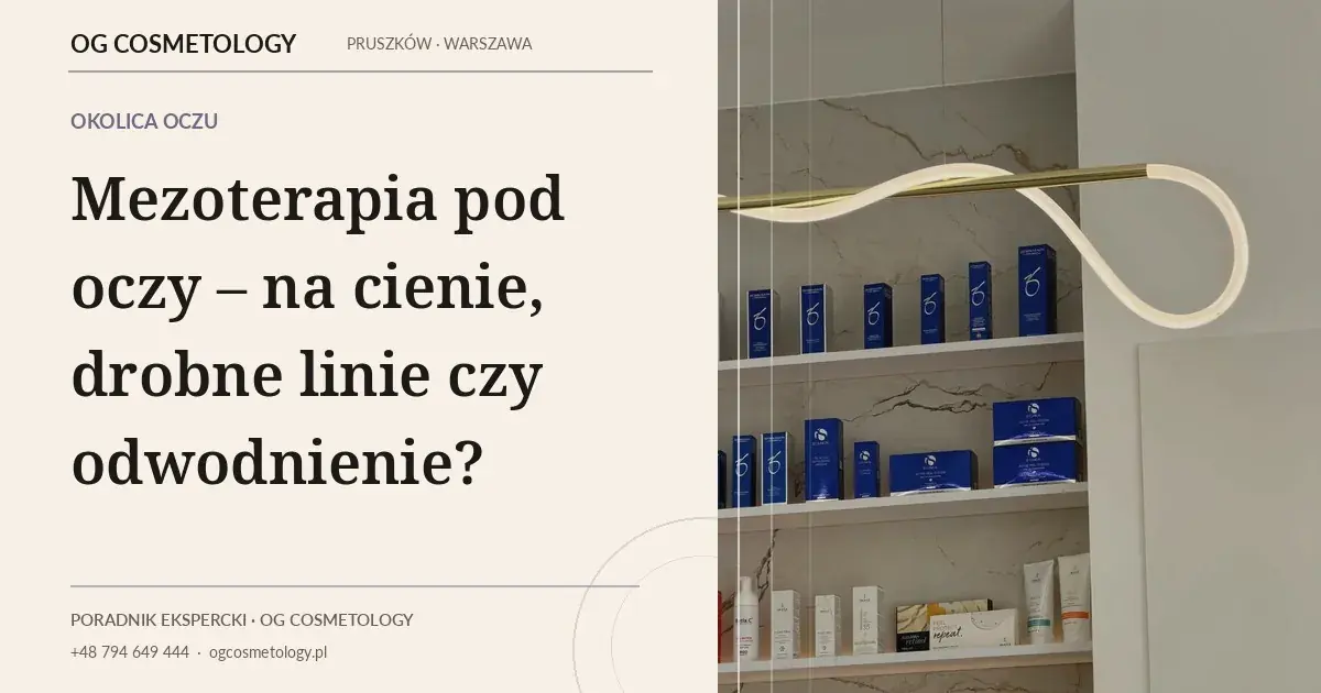 Mezoterapia pod oczy – na cienie, drobne linie czy odwodnienie?